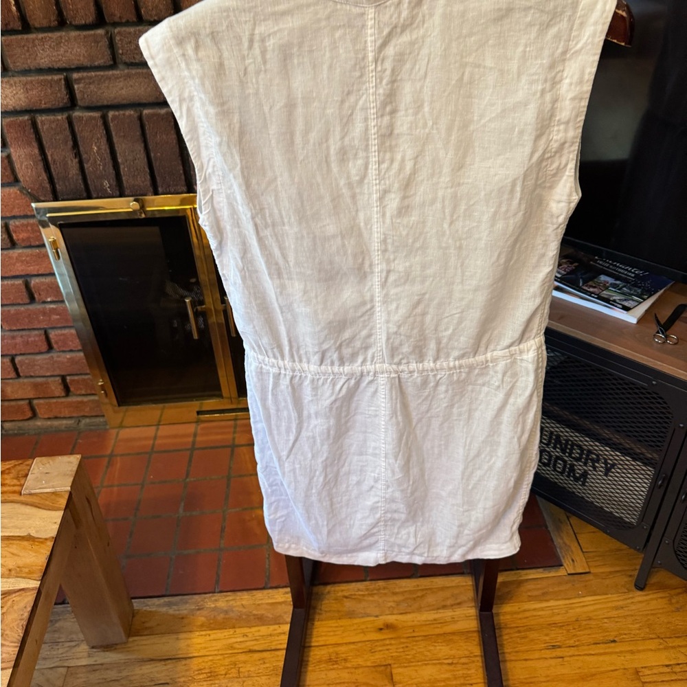 James Perse white Sleeveless linen mini dress size 2 - Picture 8 of 10